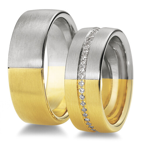 Breuning Trauringe Weißgold & Gelbgold 48/03240 & 48/03241