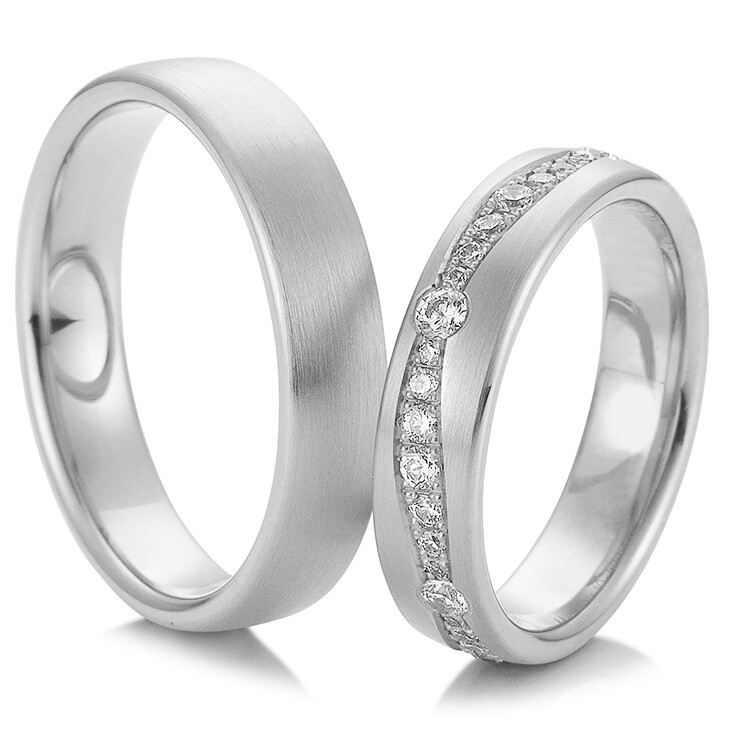 Trauringe Weißgold Inspiration Breuning 48/04251 & 48/04252