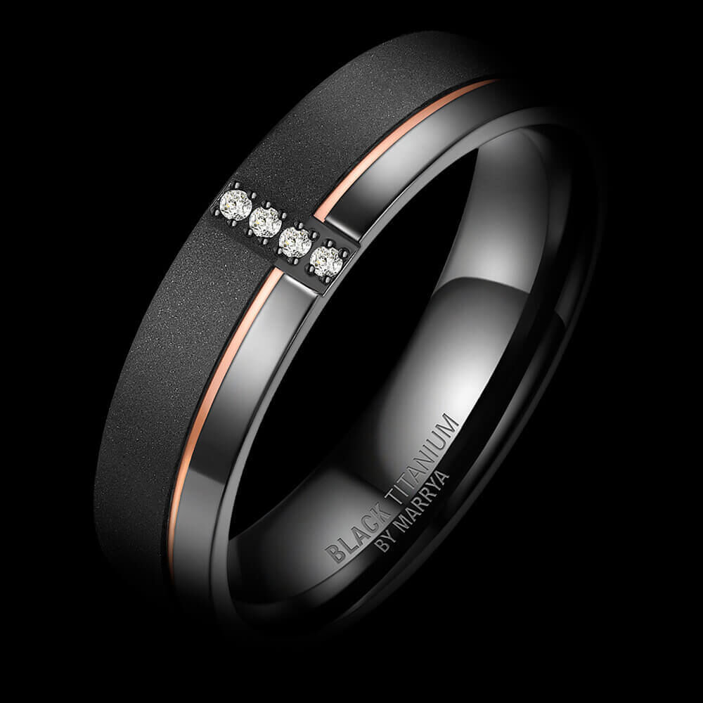 Damenring Black Titanium Marrya-BT04