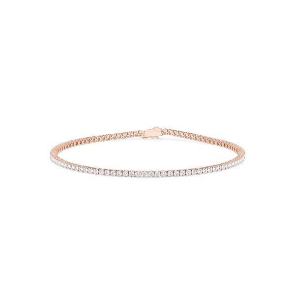 Tennis-Armband Rotgold 750 zus. 1,044ct. Diamant tw/si Rubin RU-1858