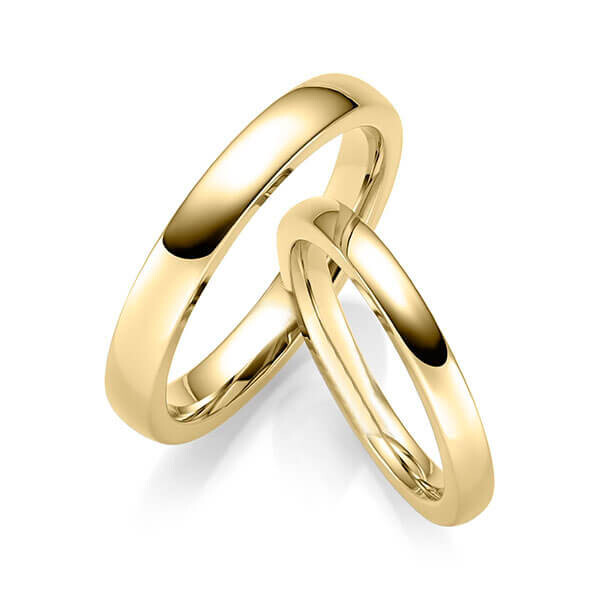 Trauringe ohne Steinbesatz Gelbgold Rubin RU-1751