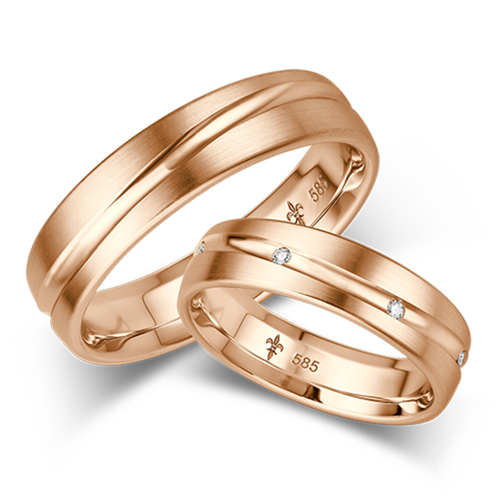 Giloy Trauringe TR-0-00008 & TR-1-00008 Stéphanie Rotgold