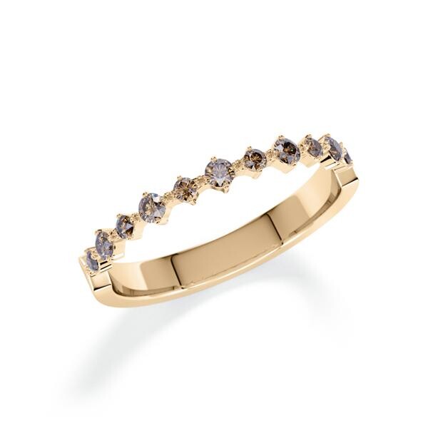 Memoire/Vorsteckring Roségold 585/- zus. 0,285 ct, Cognac - RU-1807-39