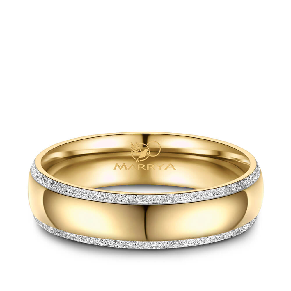Herrenring Edelstahl Gold Marrya ES-36