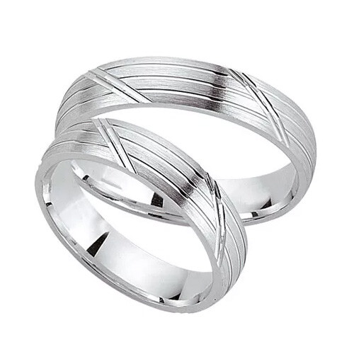 Schwarz Trauringe / Partnerringe Silber 925 SW925-014 Sterlingsilber feinmatt