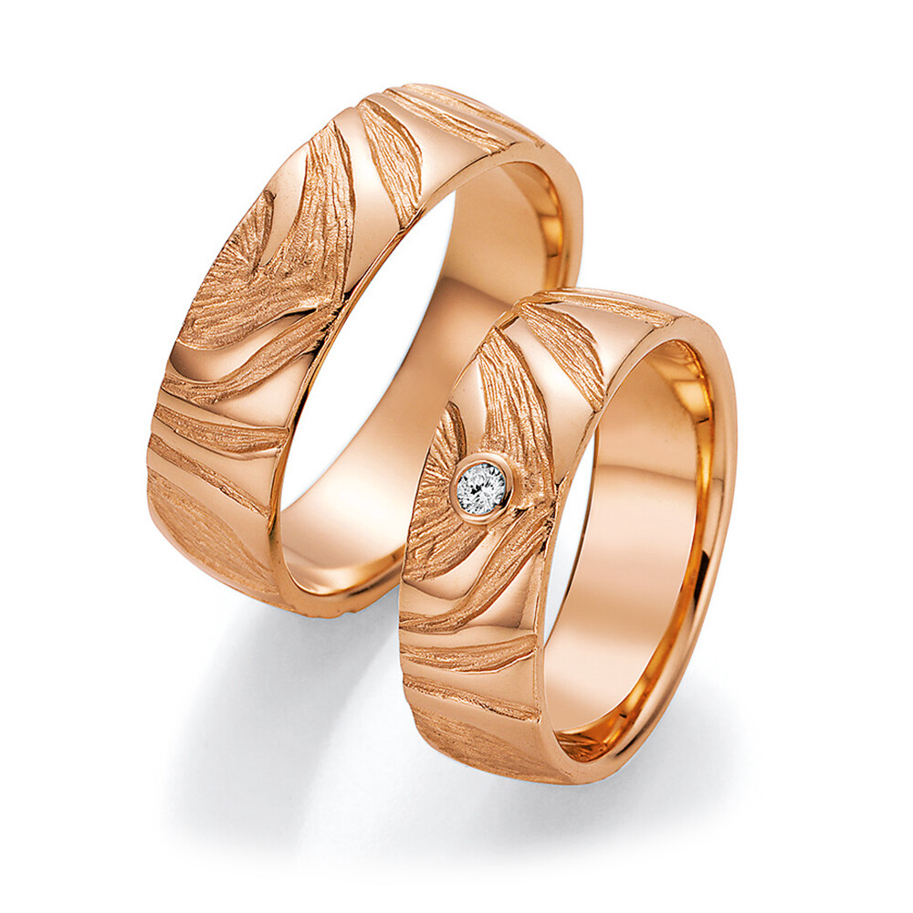 Ruesch Trauringe Roségold 66/52170 & 66/52180