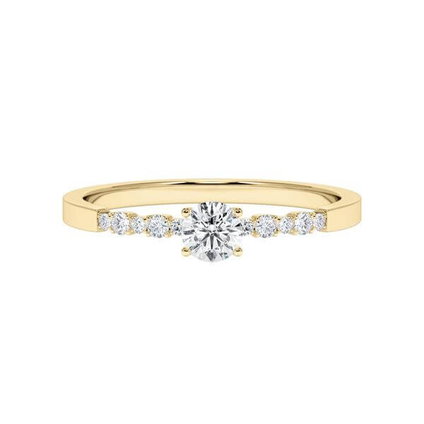 Diamantring Gelbgold 333 Brillant zus. 0,320ct. Rubin RU-1791