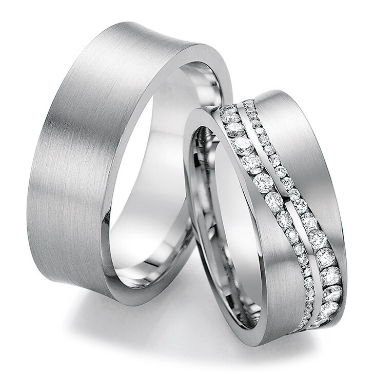Collection Ruesch Trauringe Weißgold La Bellezza 02/50170 & 02/50180