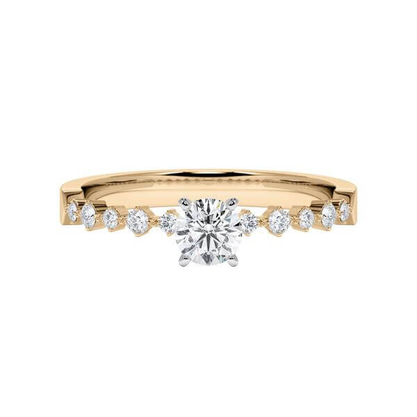 Verlobungsring Roségold 750 & Platin 950 zus. 0,440ct. Brillant Rubin RU-1795
