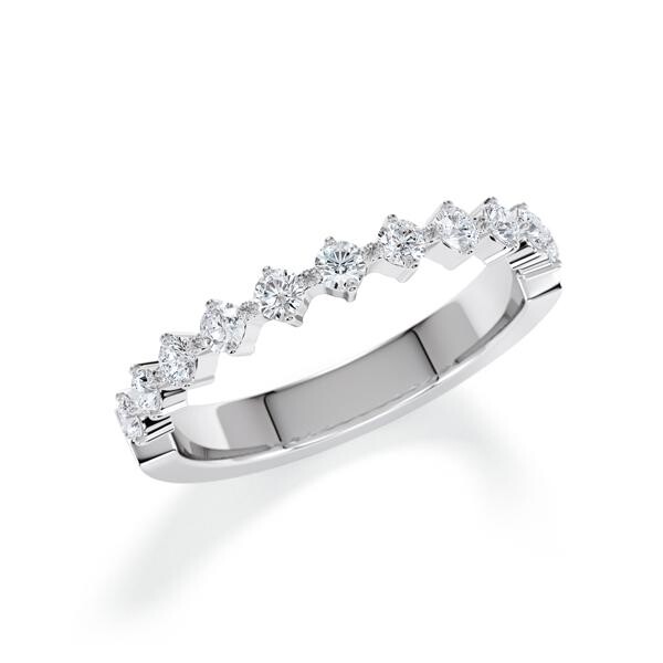 Memoire- Vorsteckring Palladium 950 zus. 0,440ct. w, si Rubin 1806