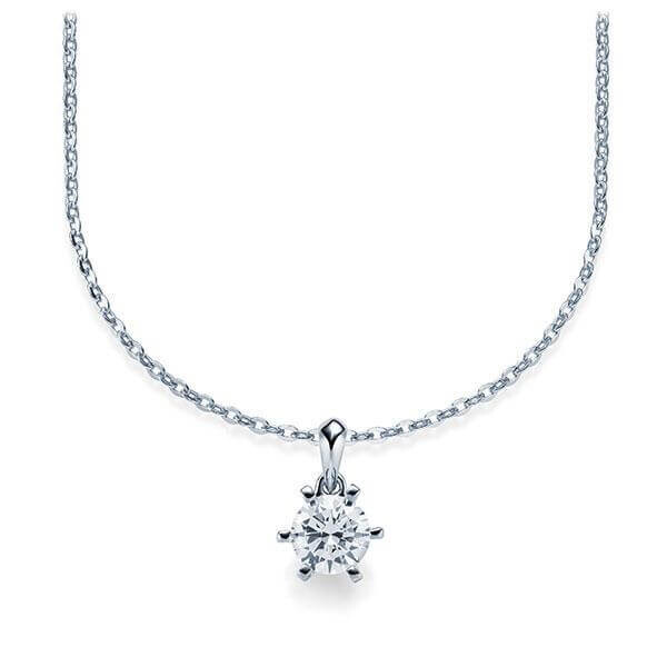 Collier Platin 950 Brillant zus. 0,500 ct, tw, vs Rubin RU-1576-13