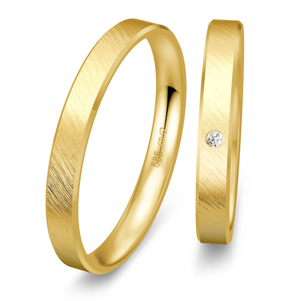 Trauringe Gelbgold Brillant Breuning 48/05601