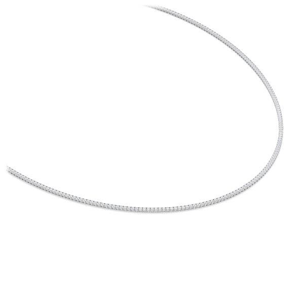 Tennis-Collier Weißgold 375 zus. 3,000ct. Lab Grown Diamant Rubin RU-1858