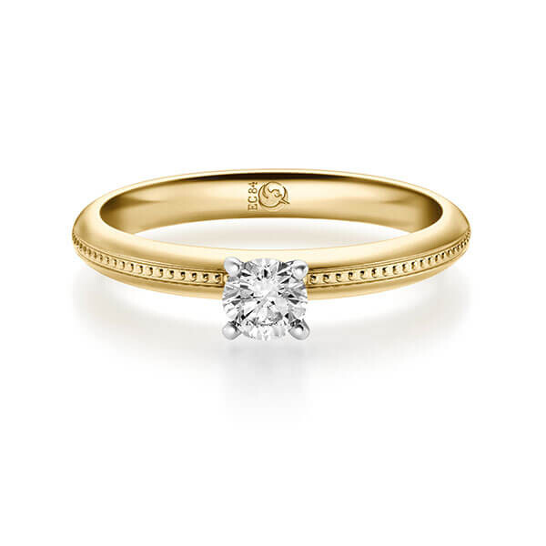 Diamantring Gelbgold 333 Lab-Grown Diamant 0,300 ct, Brillant Rubin RU-1714-8