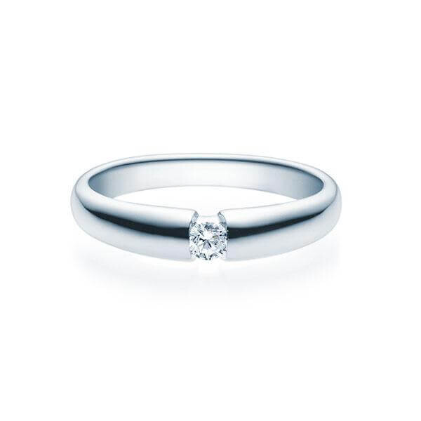 Verlobungsring Spannring 18006 Brillant W,SI Silber 925 rhod. Rubin RU-1505