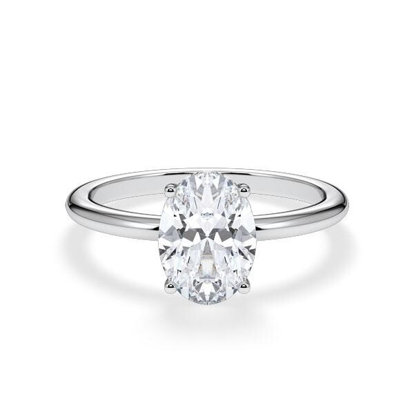 Verlobungsring Platin 950/- zus. 1,570 ct, LAB - e, vs2 & tw, vs - RU-1902-24