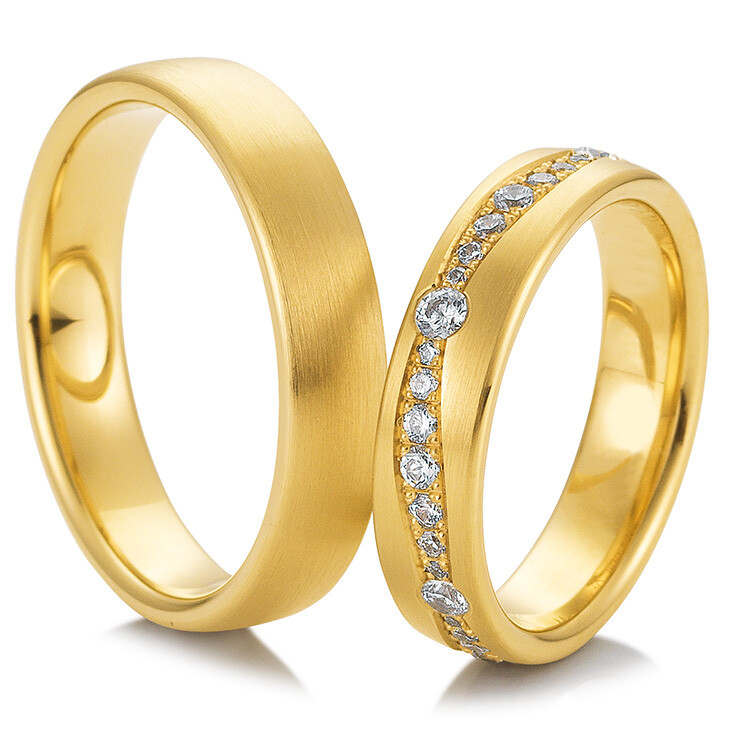 Trauringe Gelbgold Inspiration Breuning 48/04251 & 48/04252