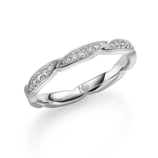 Verlobungsring Platin 600/- zus. 0,180 ct, tw, si - RU-1747-5