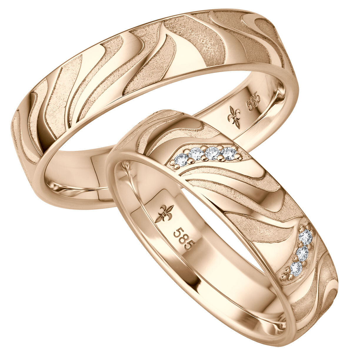 Trauringe Emy Roségold Brillant Giloy TR-0/TR-1-00041