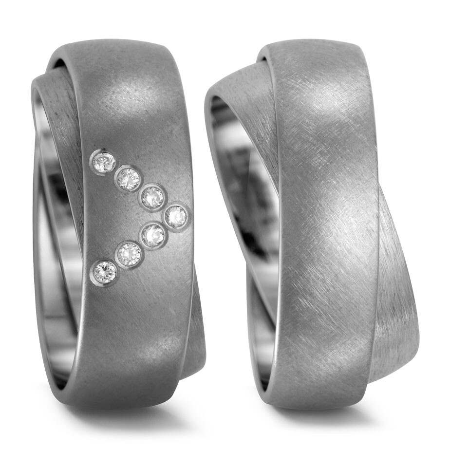 Trauringe Titan Brillant TitanFactory 51960 & 51959