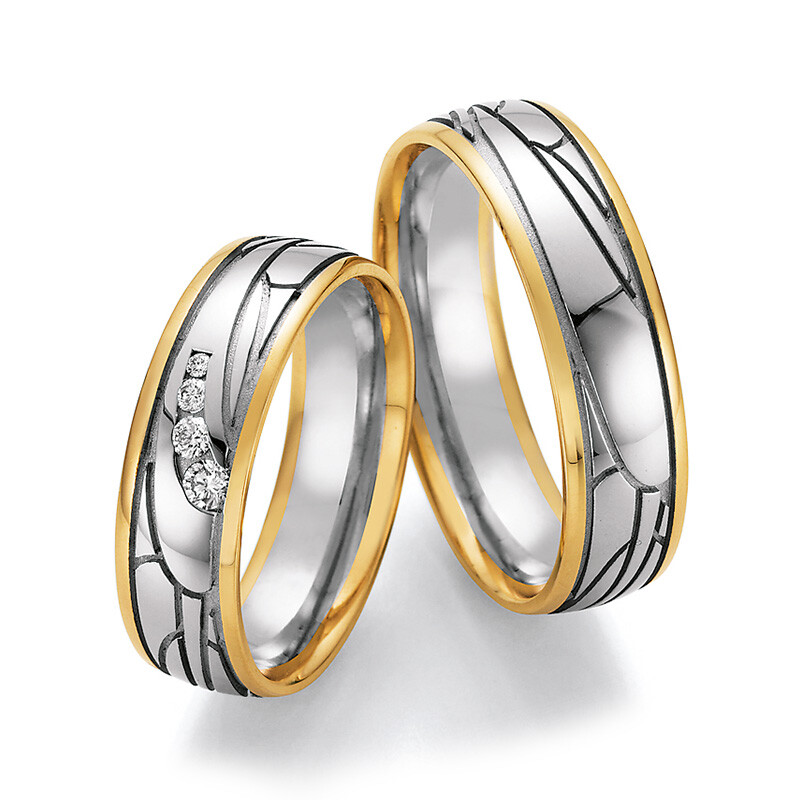 Ruesch Trauringe 66/37170 & 66/37180 Gelbgold & Weißgold