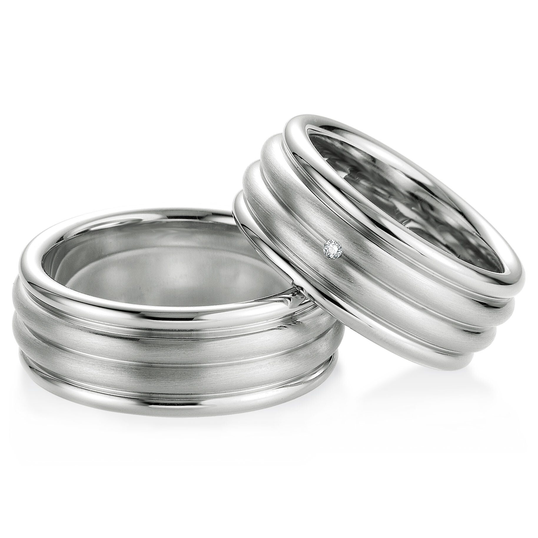 Breuning Trauringe / Partnerringe aus Silber 925 - 48/08037 & 48/08038