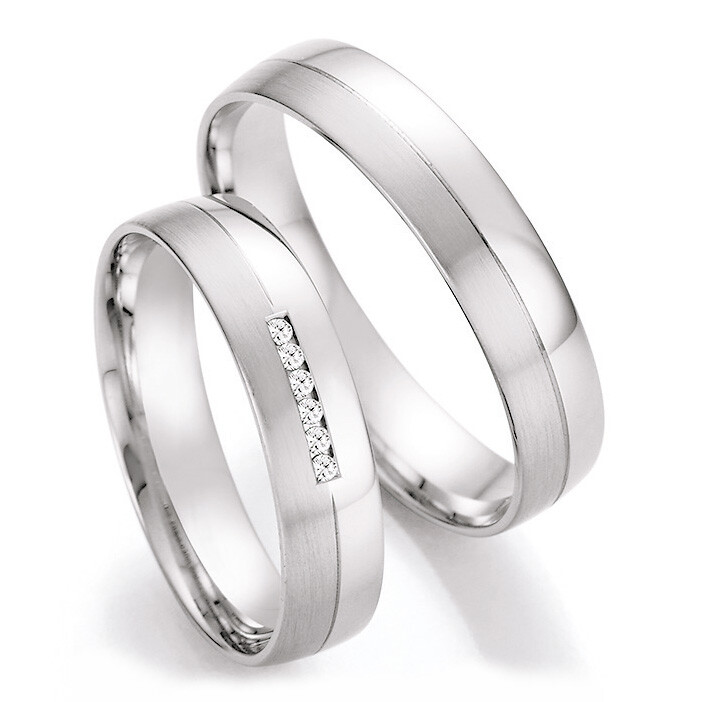 Trauringe Palladium Brillant Collection Ruesch 66/41170 & 66/41180