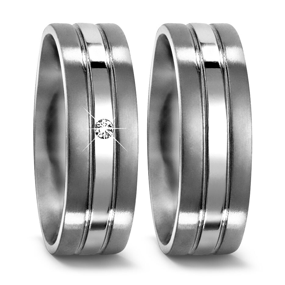 Trauringe Partnerringe Titan Brillant TitanFactory 50928