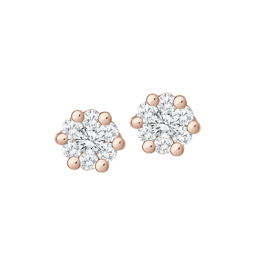bella luce Ohrstecker Fleur Roségold Brillant 0.500 ct.