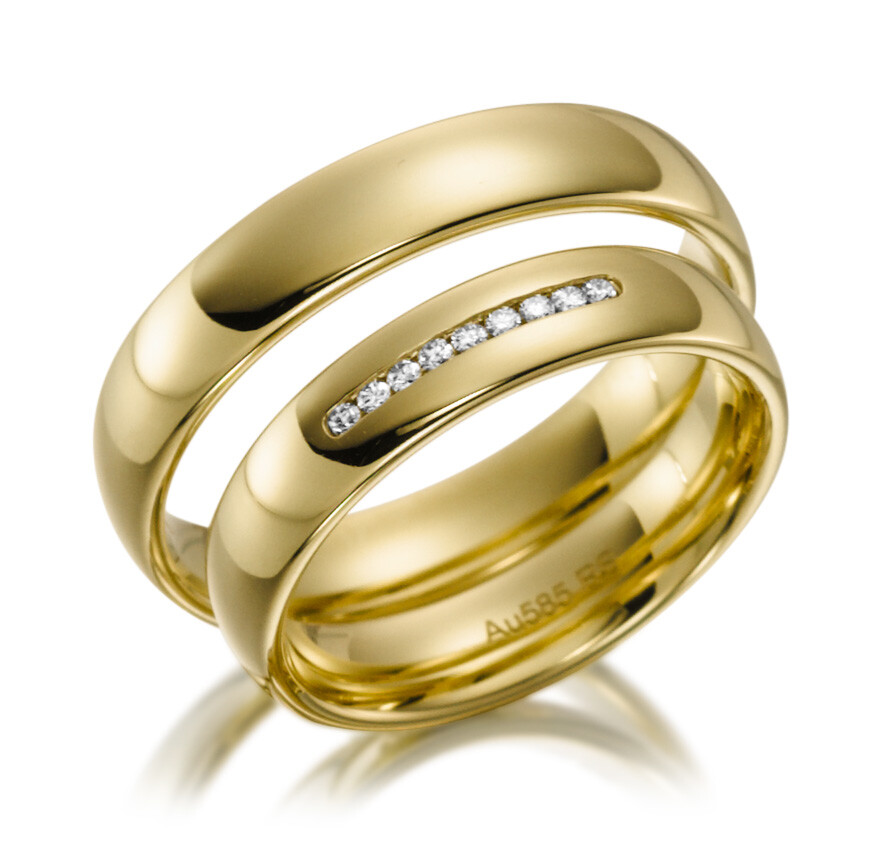 Sickinger Trauringe Gelbgold Brillant SC-1124-1