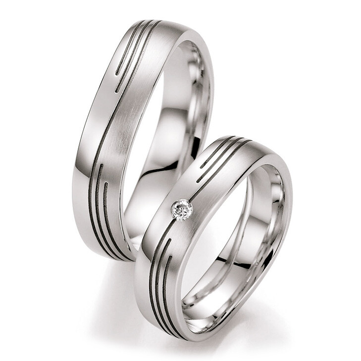 Ruesch Trauringe Weißgold Sensation 66/10470 & 66/10480