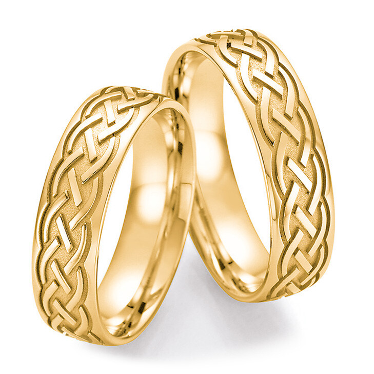 Trauringe Gelbgold Ruesch 66/39080 & 66/39080 Eheringe