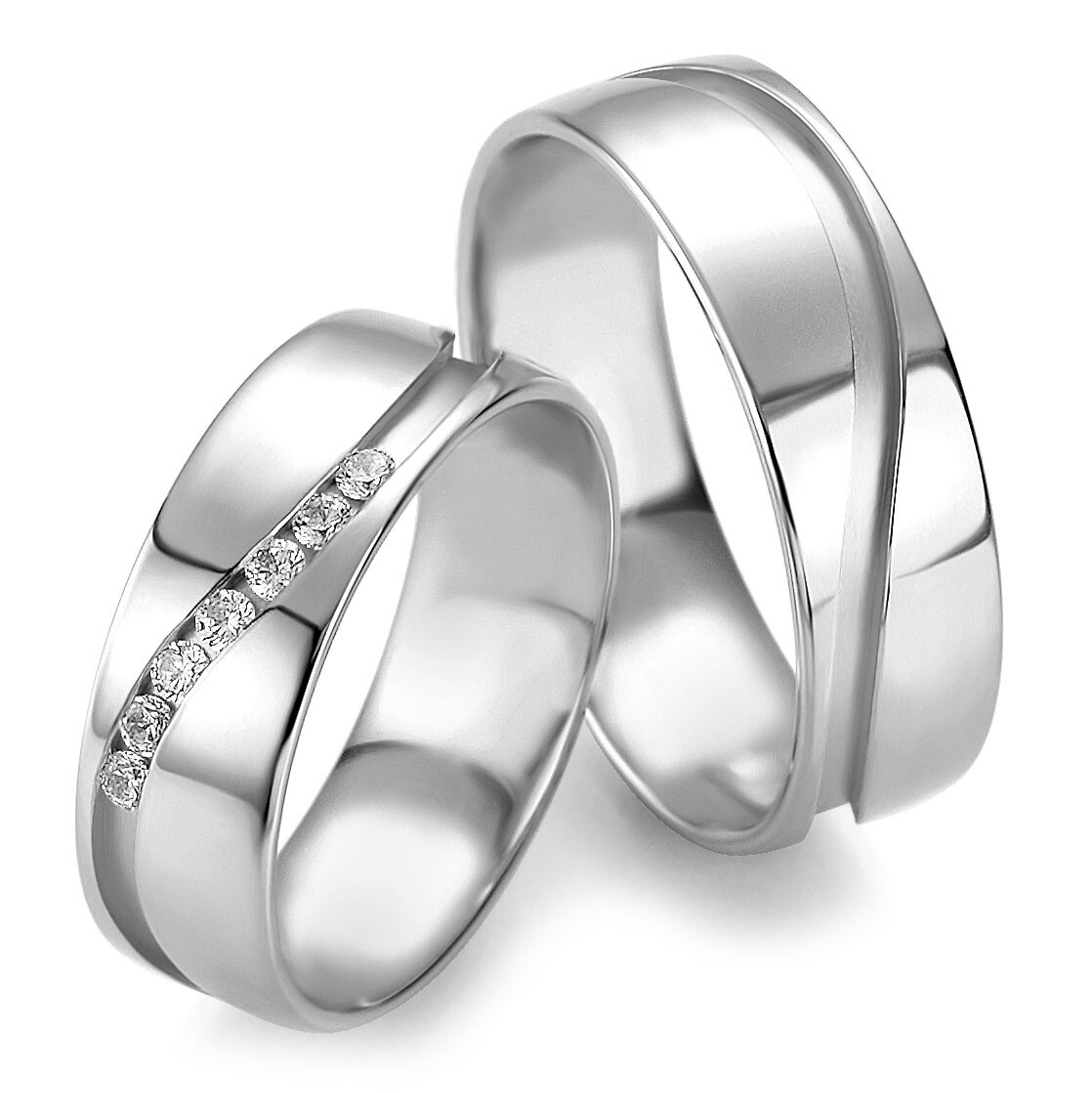 Breuning Trauringe 48/05209 & 48/05210 Weißgold