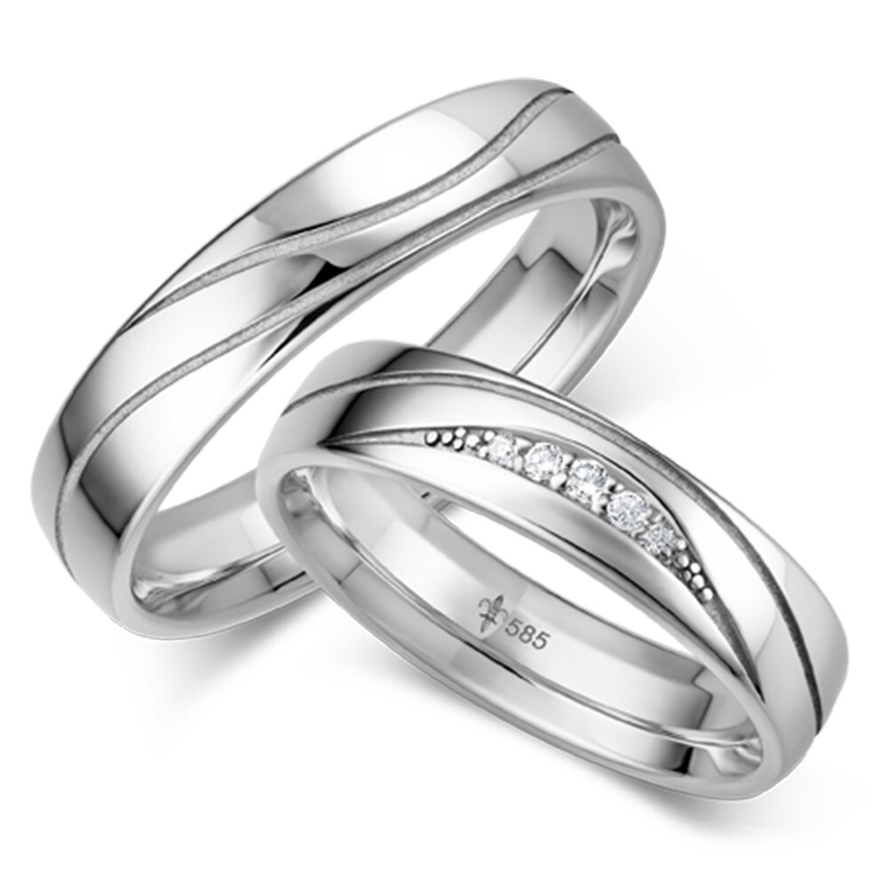 Trauringe Irene Weißgold Brillant Giloy TR-0/TR-1-00070