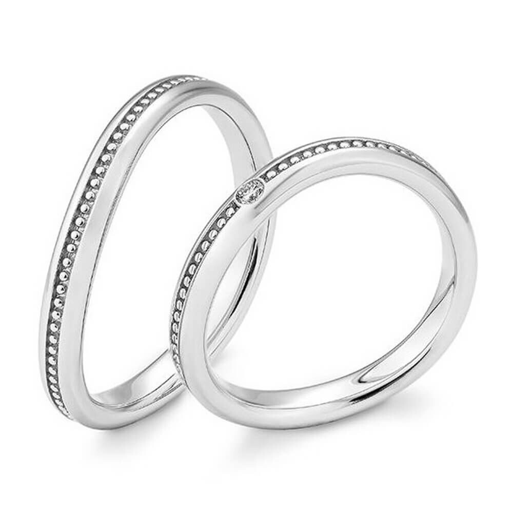 Partnerringe Silber 925 Lab-Grown Diamant Breuning 44-980270/28