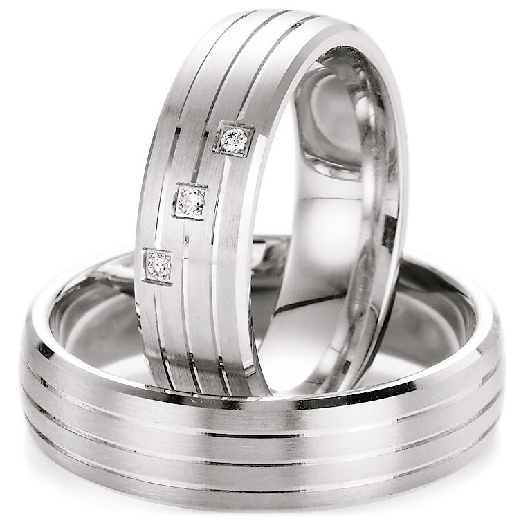 Collection Ruesch Trauringe Weißgold 55/10070 White Style Silver Inspiration Brilliant