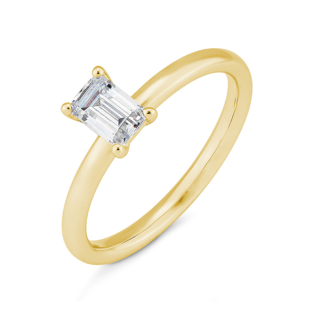 Verlobungsring gedreht Weißgold Lab-Grown Diamanten Breuning