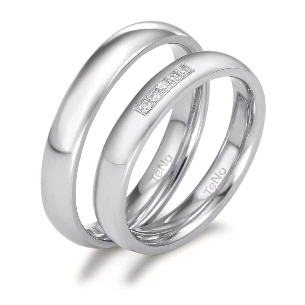 Partnerringe Edelstahl Brillant TeNo 54276