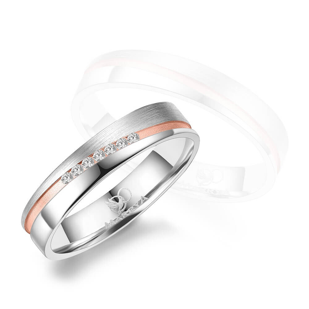 Trauringe Partnerringe Silber & Gold Marrya SG-A-10