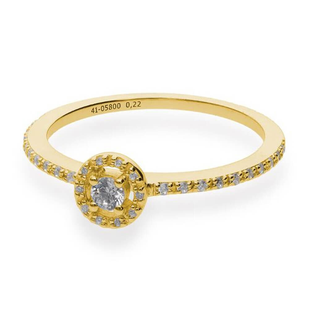 Verlobungsring Fantasy Pavé Gelbgold Brillant 41-05800