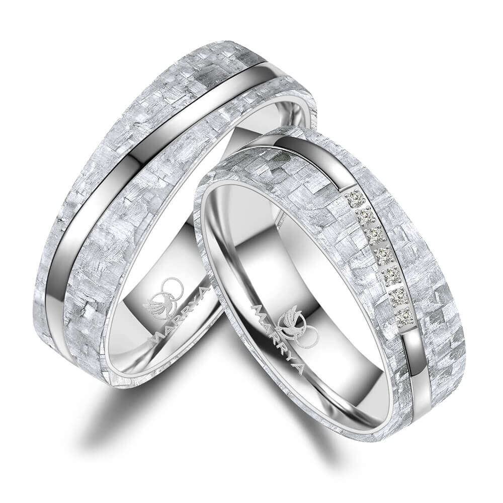 Partnerringe Eheringe Titan Carbon Marrya CA-07