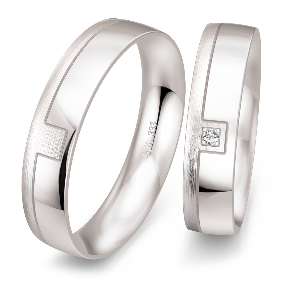 Trauringe Weißgold Saint Maurice 49/855560 & 49/855570