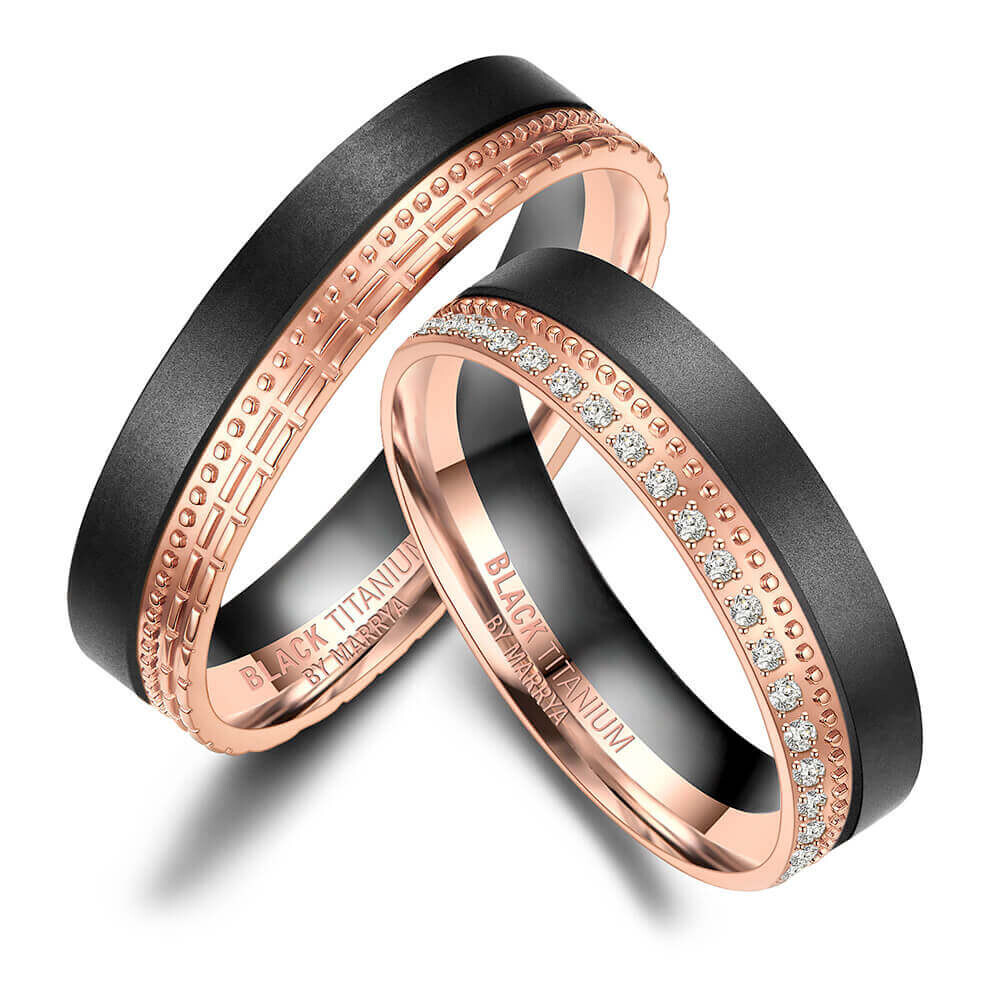 Black Titanium Ringe Marrya BT-09