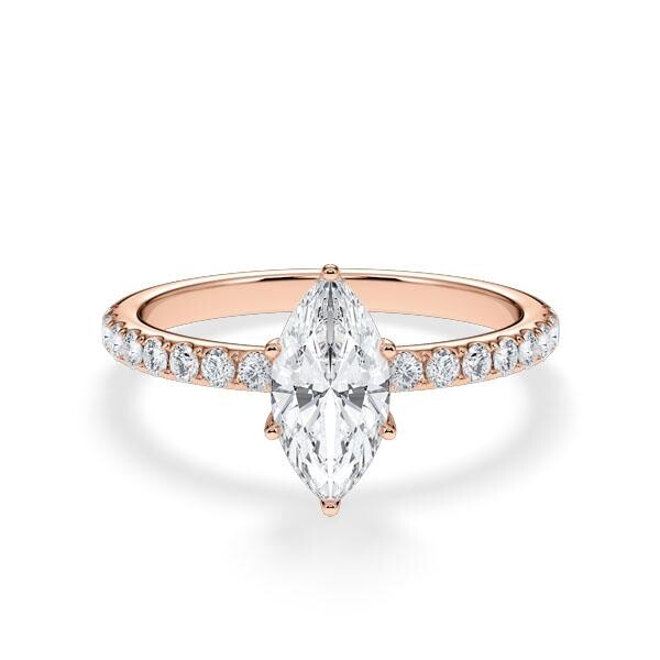 Hollywood Ring Classic Marquise Rotgold Rubin RU 1882
