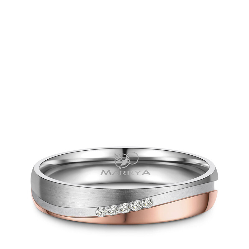 Trauringe Partnerringe Edelstahl Rosé Marrya ES-42