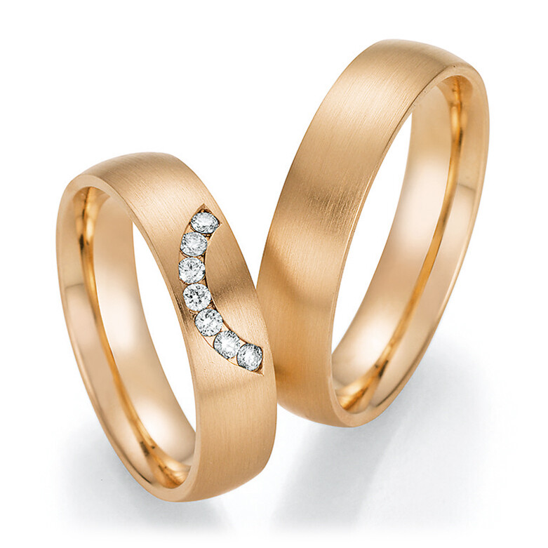 Collection Ruesch Trauringe Roségold 66/60110 & 66/60120