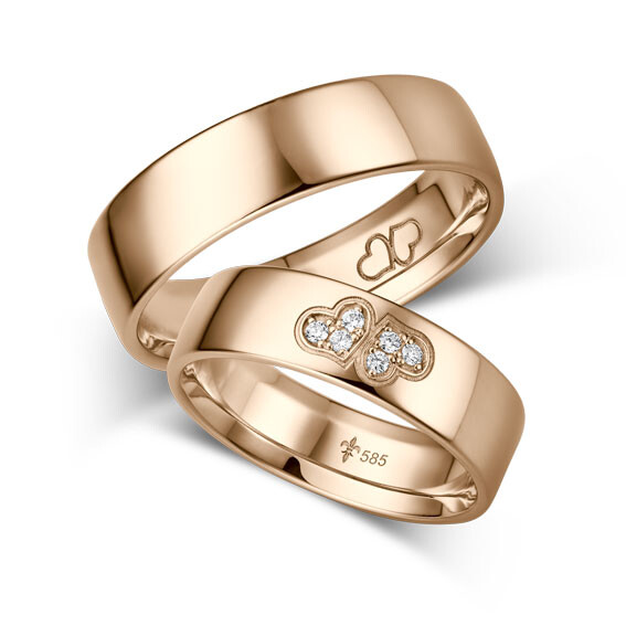 Giloy Trauringe TR-0-00055 & TR-1-00055 Fabienne Roségold