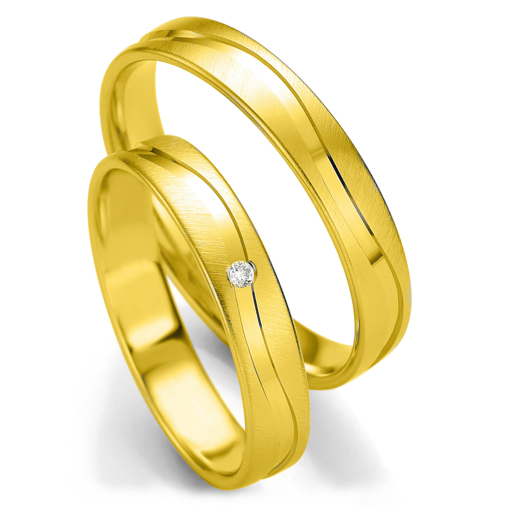 Breuning Trauringe 48/07131 & 48/07132 Gelbgold