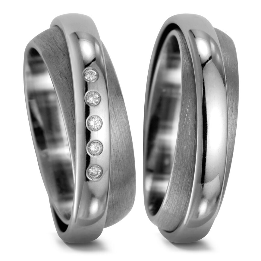 Trauringe Titan Brillant TitanFactory 51974 & 51973