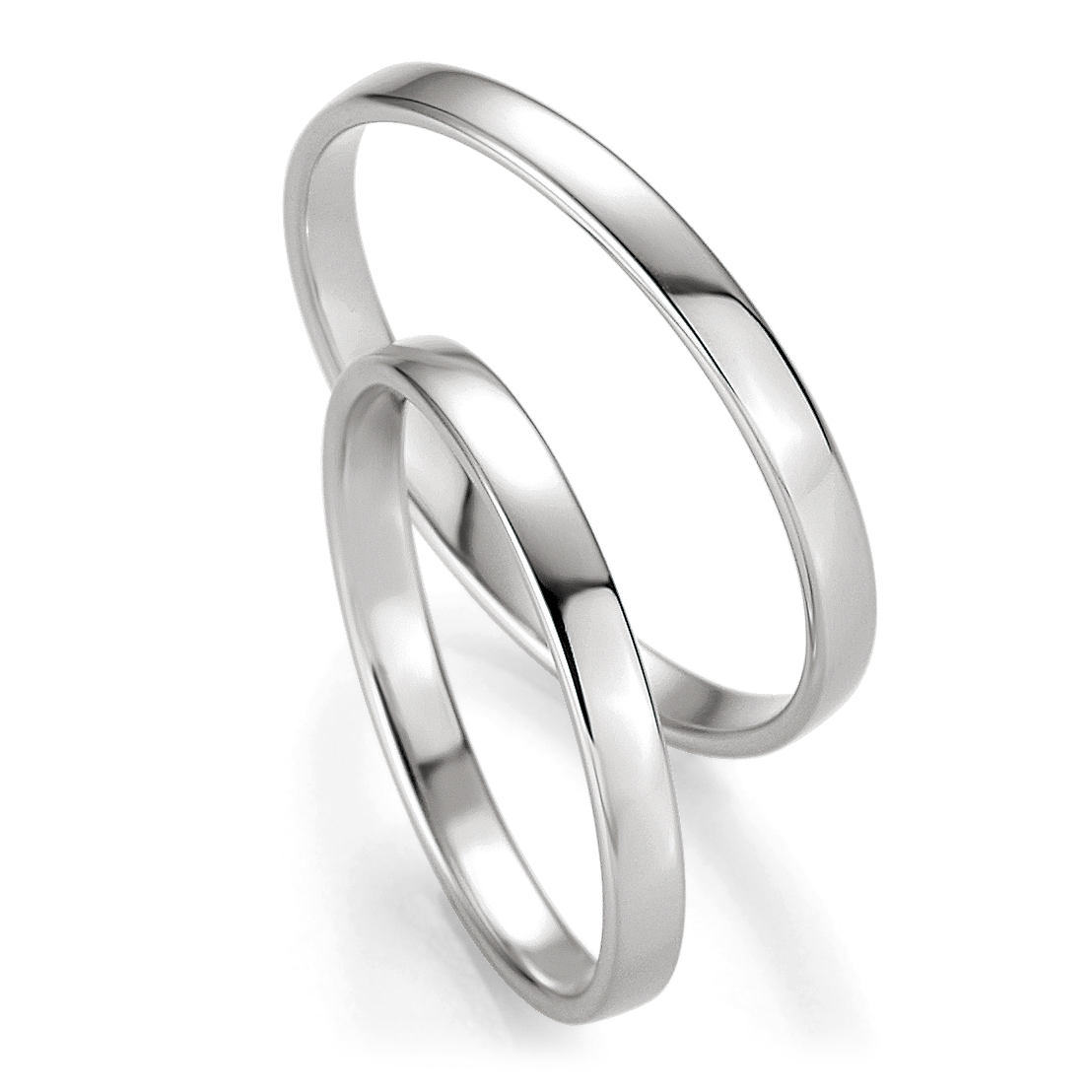 Breuning Trauringe Weißgold Profil Light 48/04410 & 48/14410